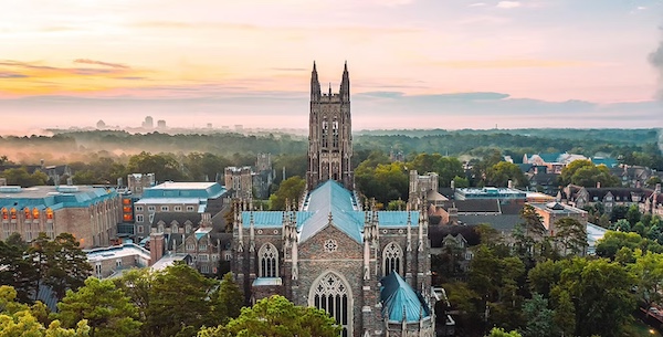 Aerial view of Duke University