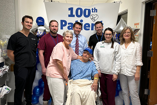 The 100th HIFU patient at Duke, his wife, and his care team