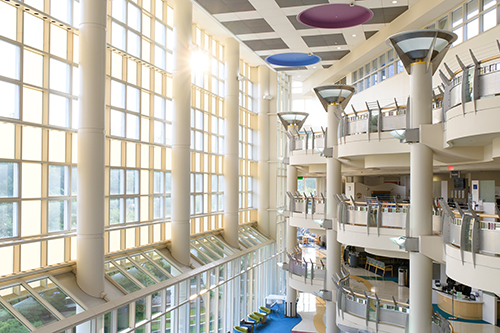 A view of the interior of Duke Children's Hospital