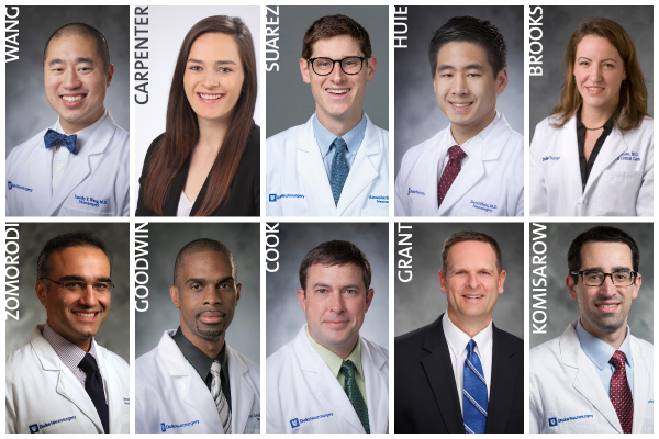 A group photo of eight faculty and residents