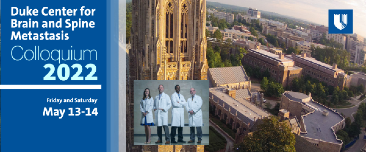A banner announcing the Duke Brain and Spine Mets event