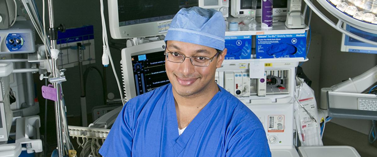 Dr. Lad stand in the OR