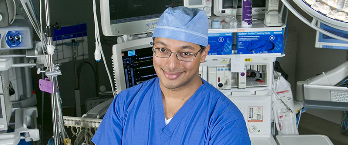 Dr. Lad stand in the OR