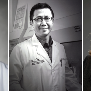 Headshots of Drs. Bigner, Yan, and Peters